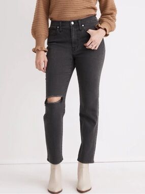 Madewell The Girljean Adolpha Wash Ripped Knee Jeans – Size 28P